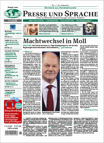 Titelbild Presse und Sprache Ausgabe Januar 2022