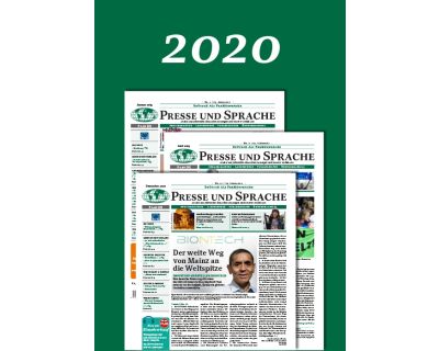 Presse und Sprache — Das Jahr 2020